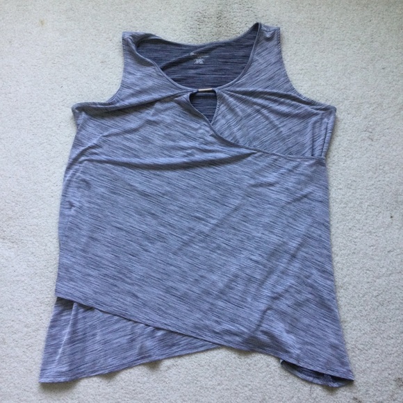 Lane Bryant Tops - Lane Bryant 18/20 Gray Asymmetrical Cut Out Tank Top